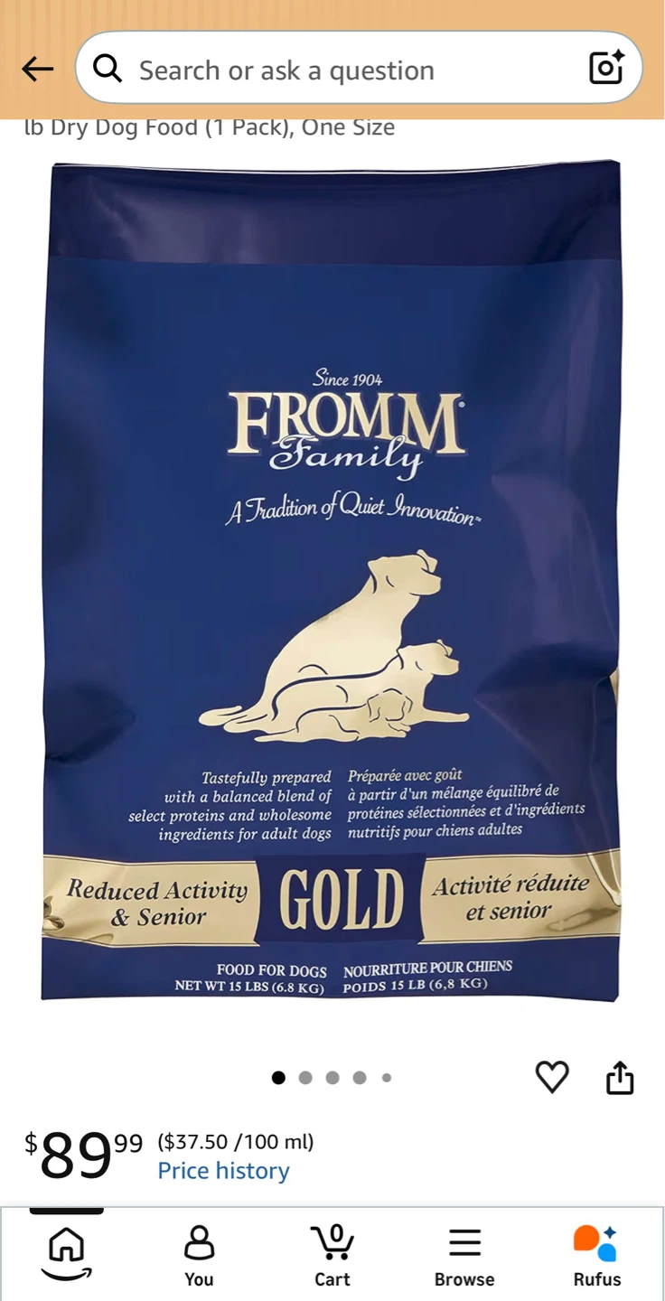 Brand new 30 lb bag Fromm Family Gold Senior Dog Food - photo 4