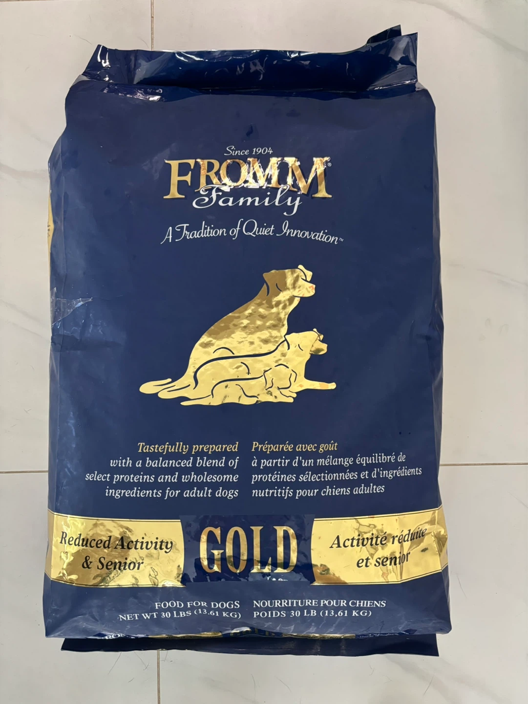 Brand new 30 lb bag Fromm Family Gold Senior Dog Food