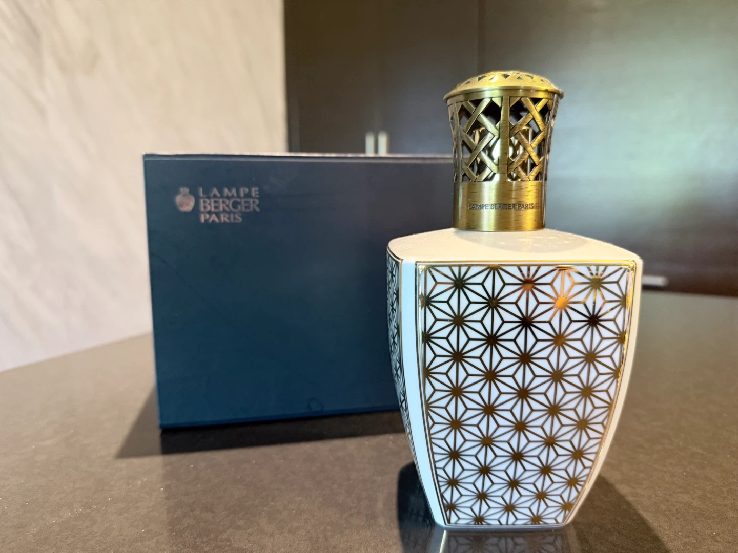 Lampe Berger Paris White & Gold Geometric Diffuser