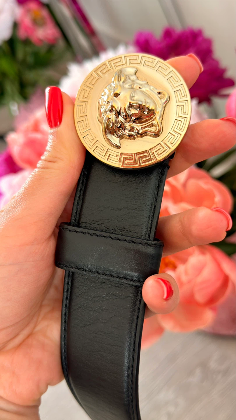 Authentic Versace Medusa Head Buckle Belt 65/26