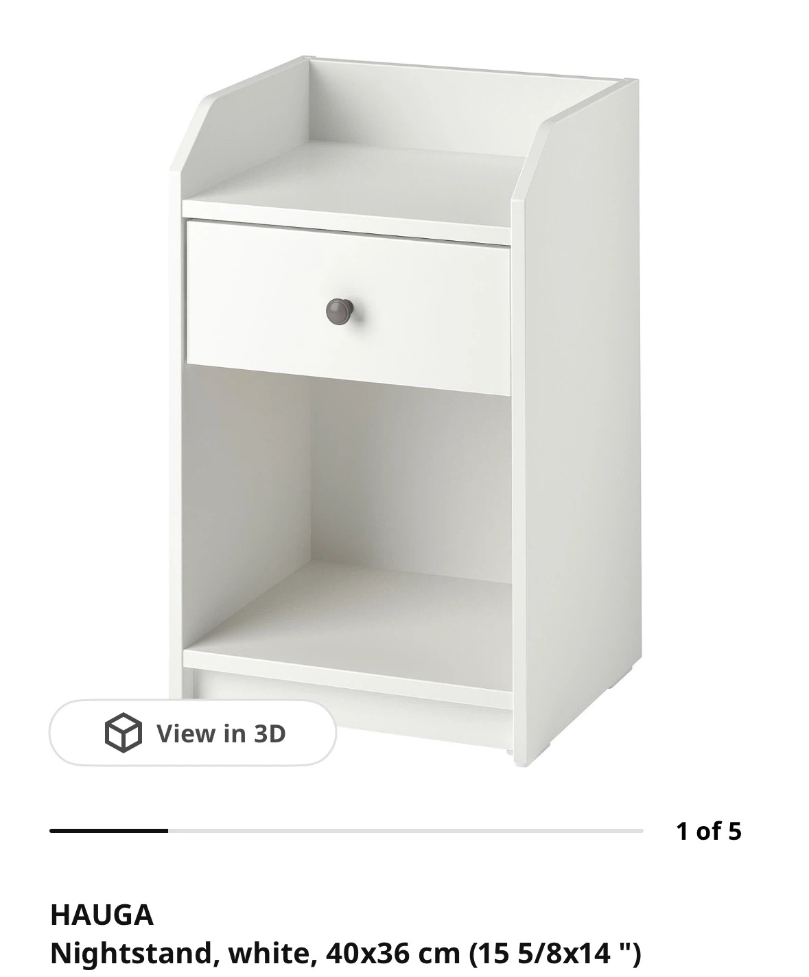 IKEA HAUGHA Nightstand - White - photo 2
