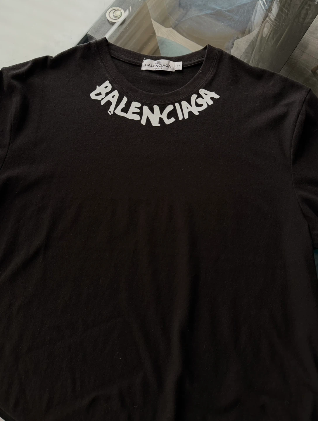 Balenciaga Paris Black Logo T-Shirt L - photo 2