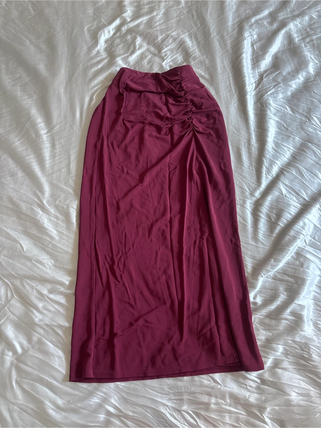 Wilfred Ruched Midi Skirt