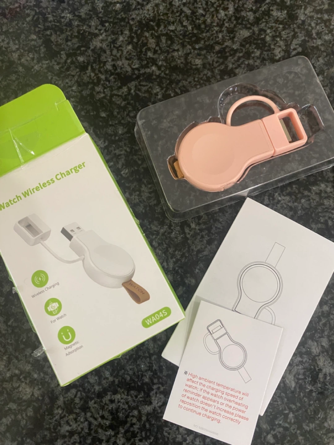 Pink USB Apple Watch Wireless Charger