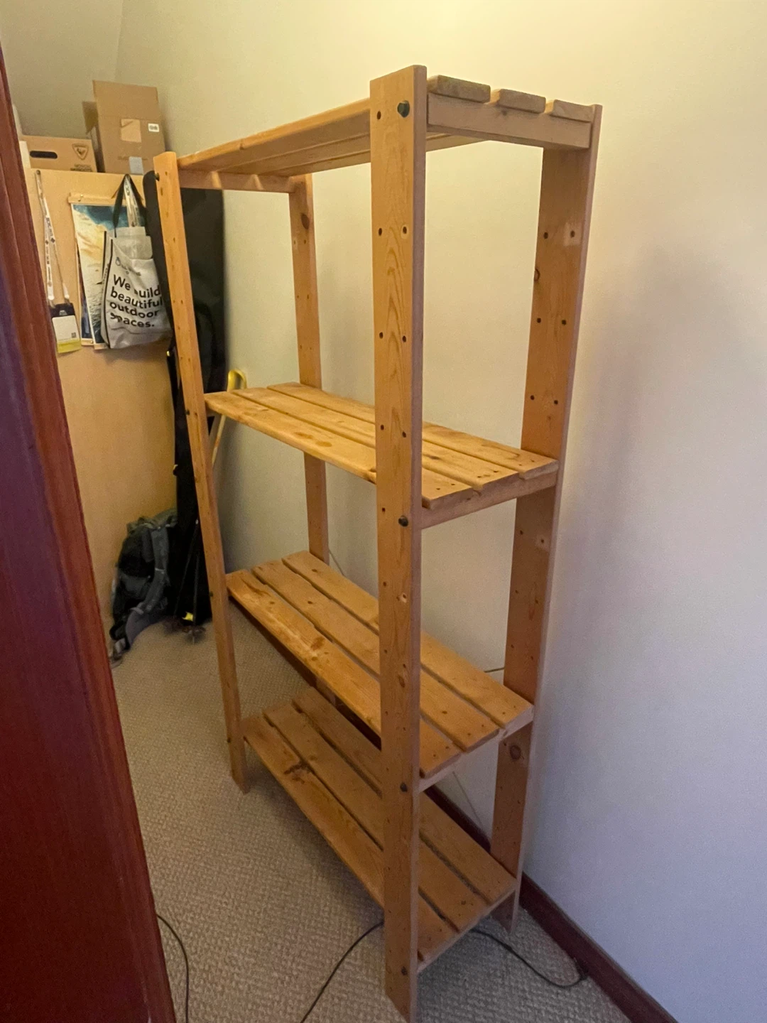 IKEA Wooden 4-Tier Shelf Unit