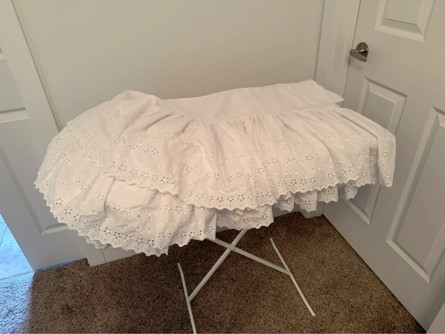Eyelet bed skirt - double bed - photo 2