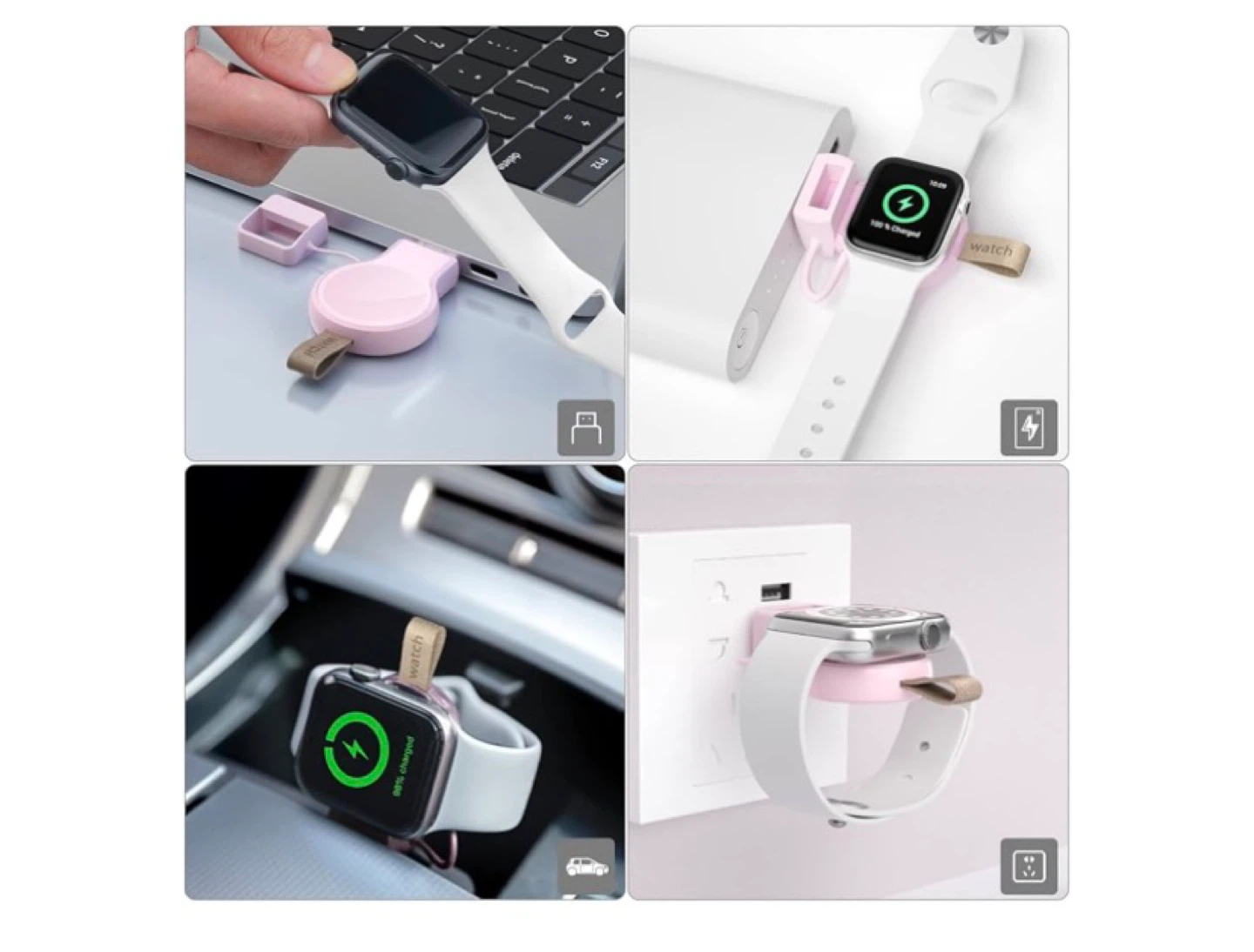 Pink USB Apple Watch Wireless Charger - photo 3