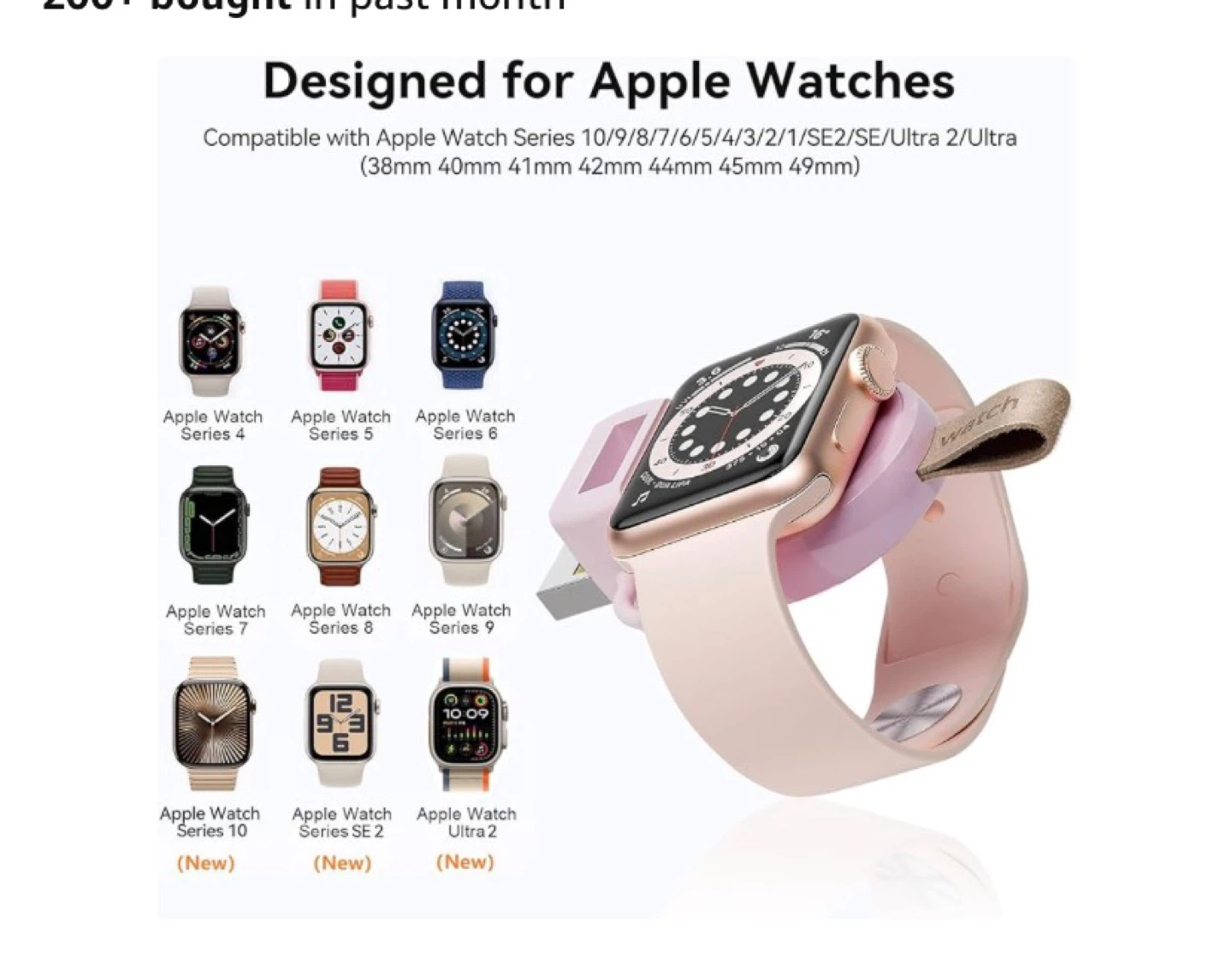 Pink USB Apple Watch Wireless Charger - photo 2
