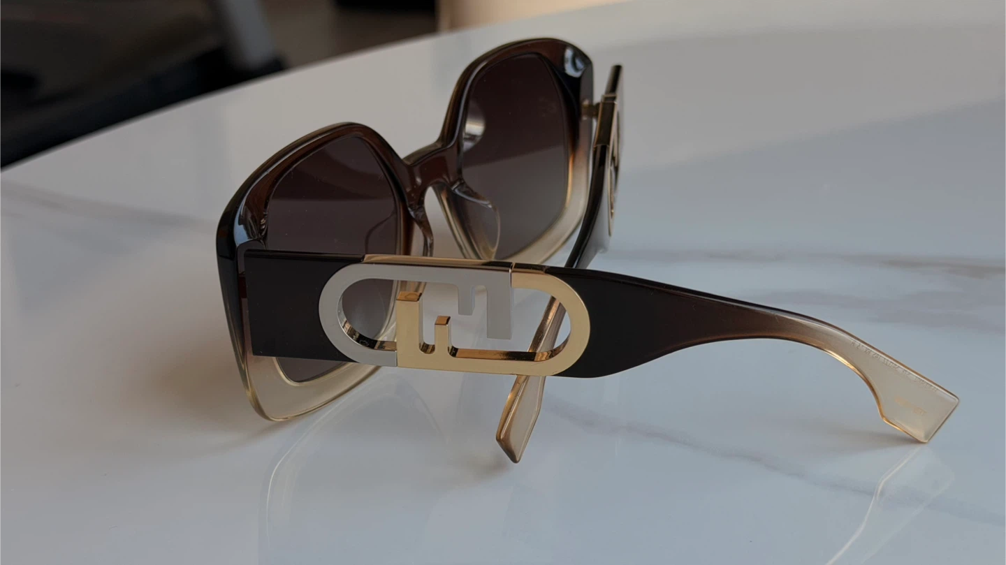 Authentic FENDI O'LOCK  Beige Brown Fashion  Sunglasses - photo 5
