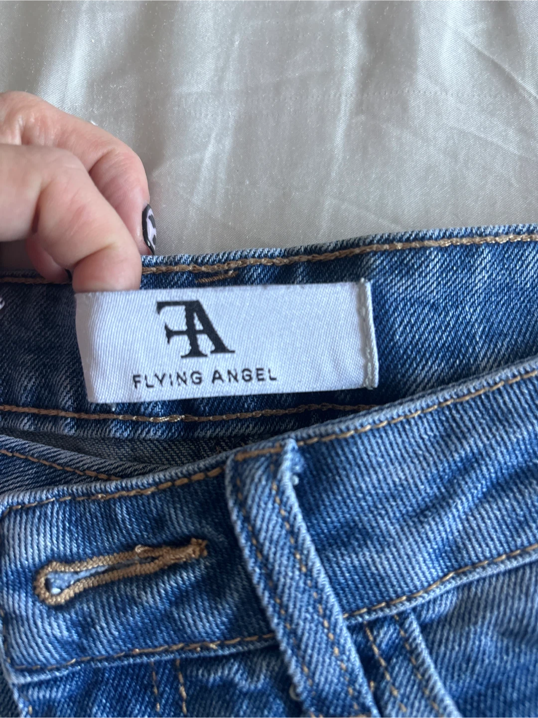 Flying Angel Jeans with Daisy Embroidery - photo 2