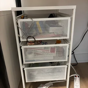Ikea White 3-Drawer Mesh Storage