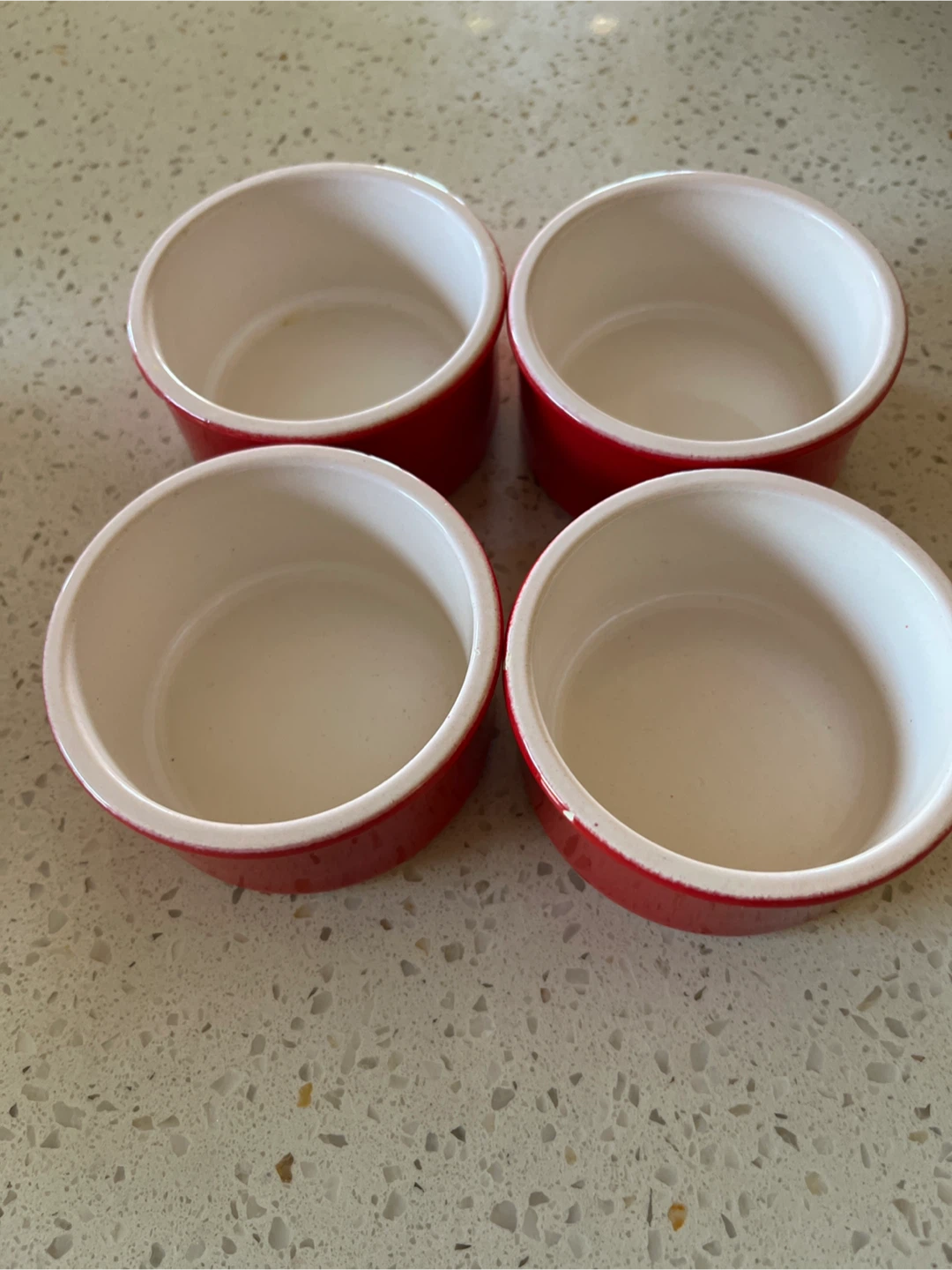 Set of 4 Red Ramekins