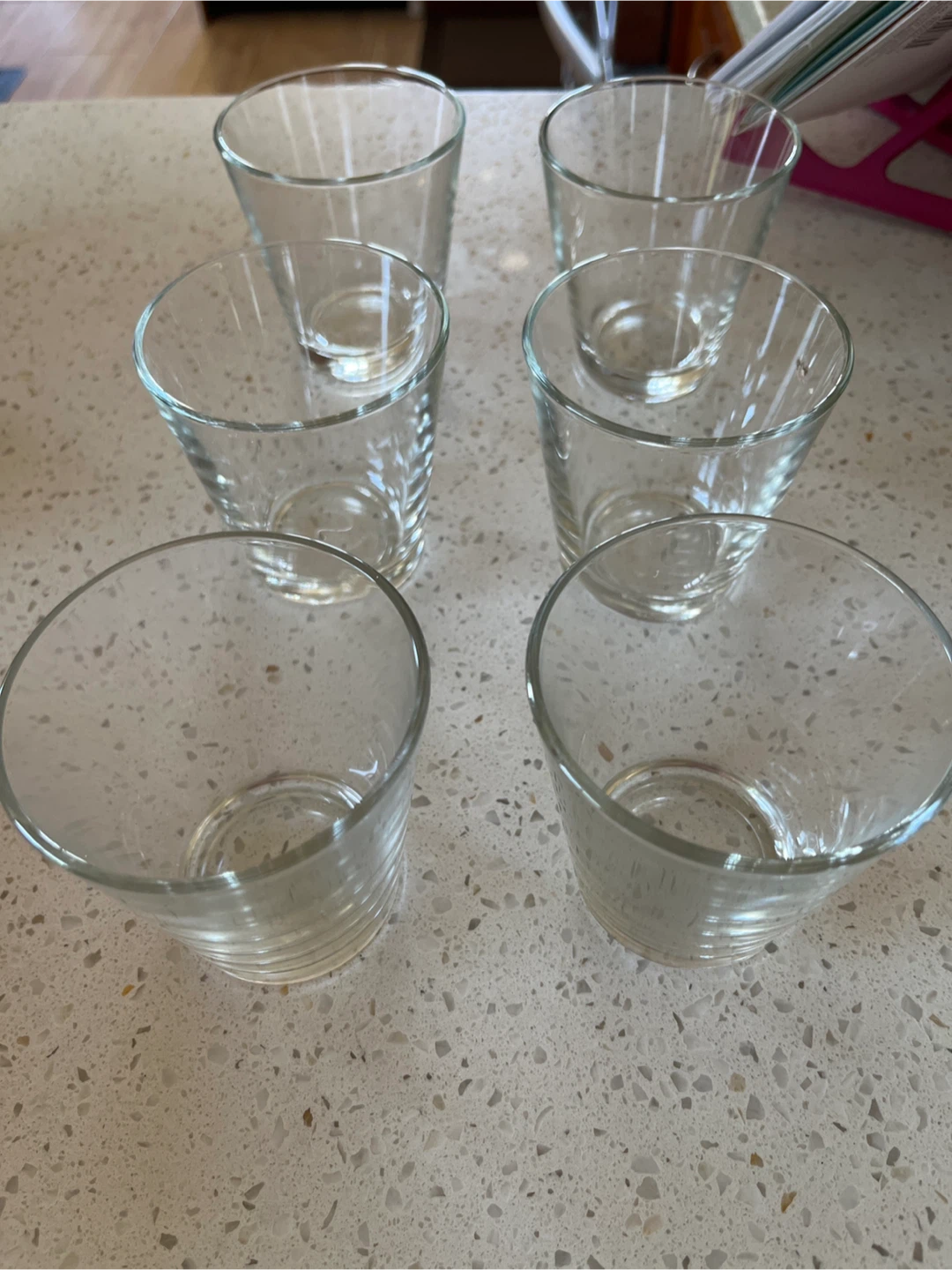 Set of 6 Clear Glass Tumblers