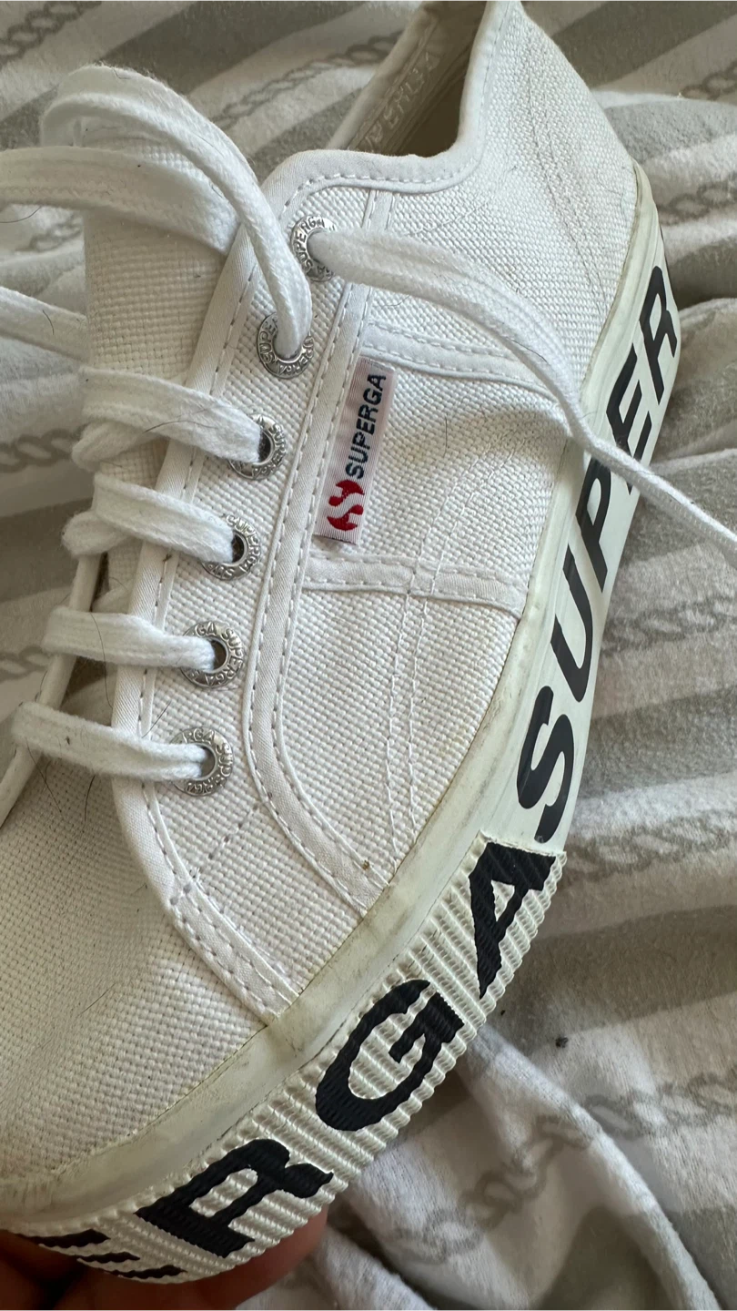 Brand new Superga White Canvas Platform Sneakers - photo 5