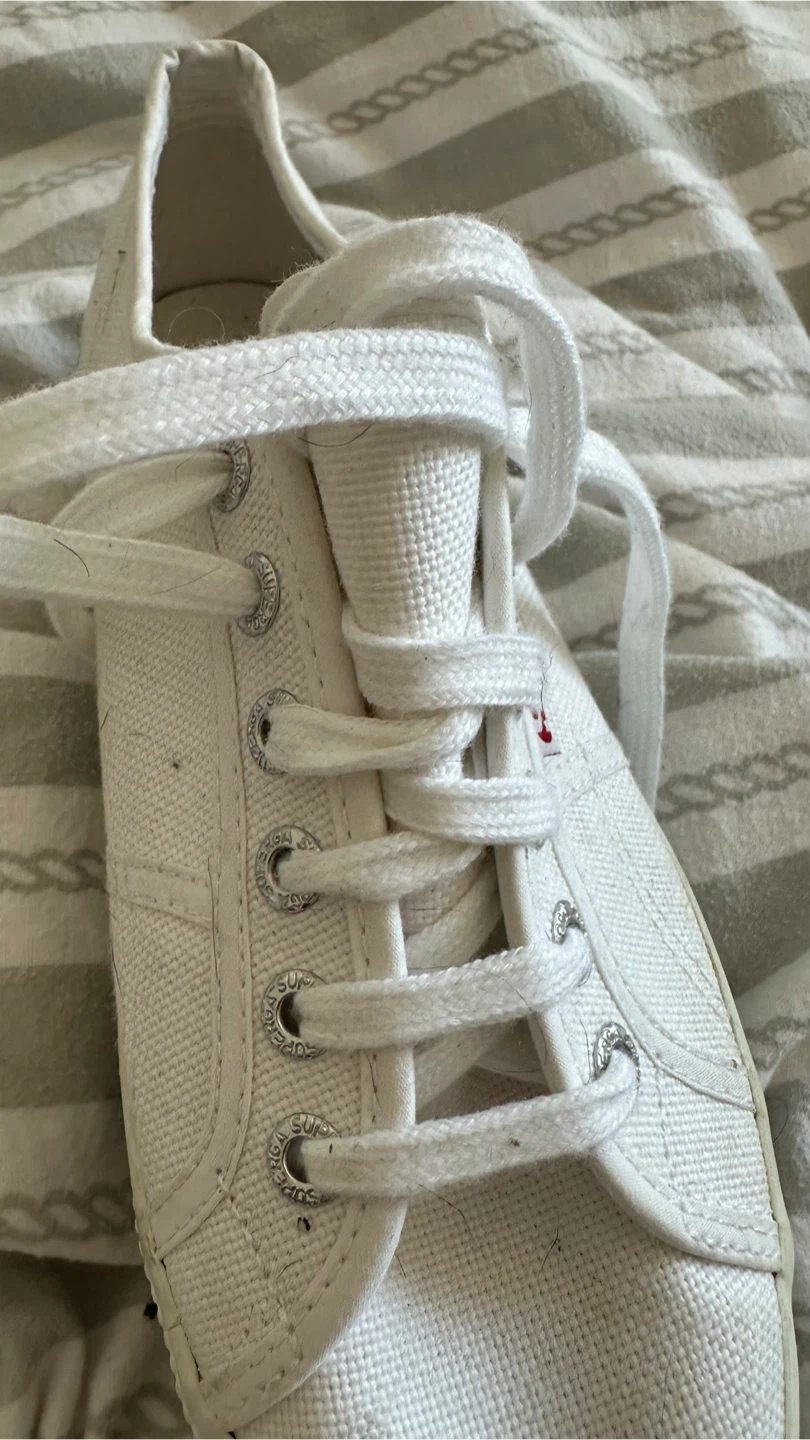 Brand new Superga White Canvas Platform Sneakers - photo 4