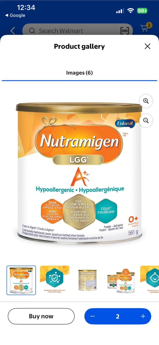 Nutramigen LGG A+ Hypoallergenic Infant Formula 561g