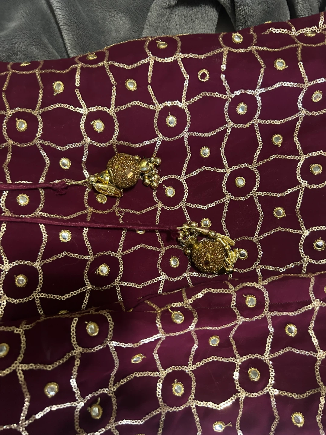 Maroon Sharara suit - photo 3