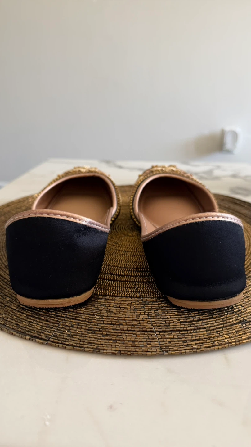 Stylo Black Embroidered Flats - Size 38 - photo 3