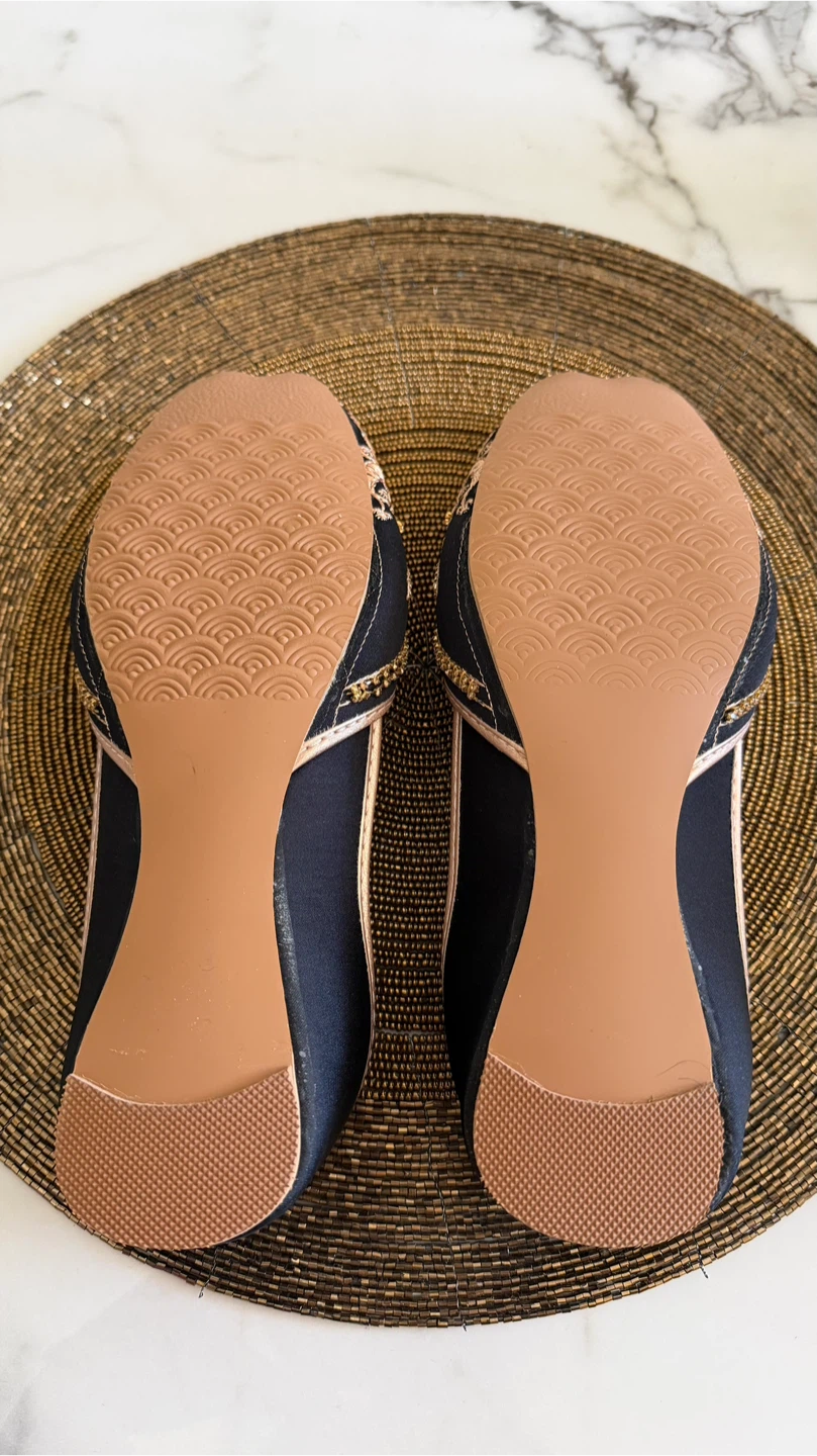 Stylo Black Embroidered Flats - Size 38 - photo 4