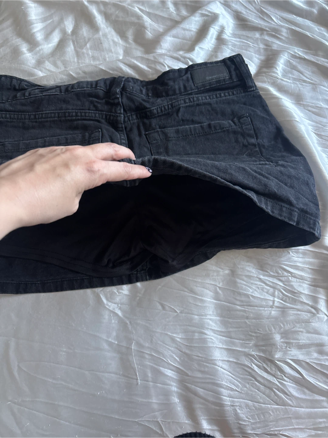 Bluenotes Black Denim Low Rise Mini Skirt - Size S - photo 3
