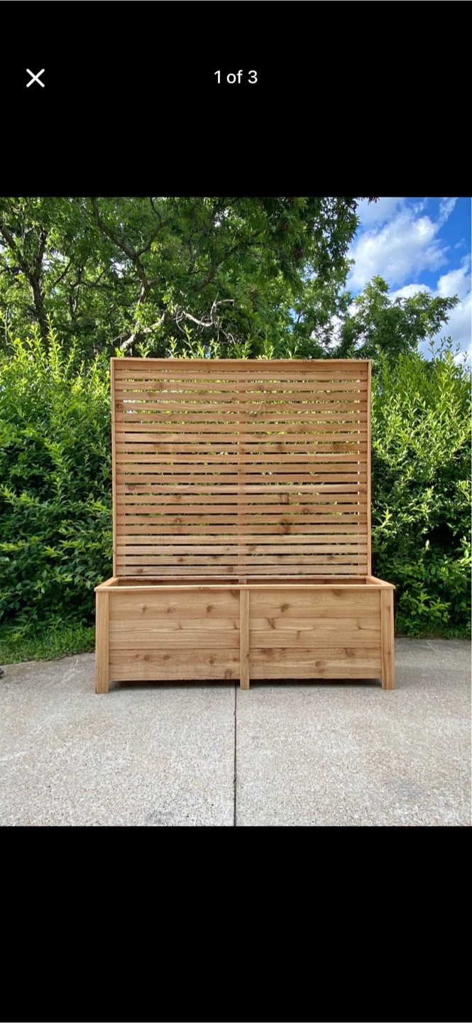 Rectangular trellis Cedar or Douglas fir planter