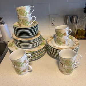 Vintage Ceramic Tea Set with Floral Design