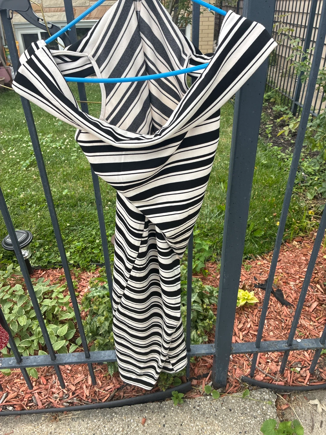 Striped Maxi Dress woman long dress xl