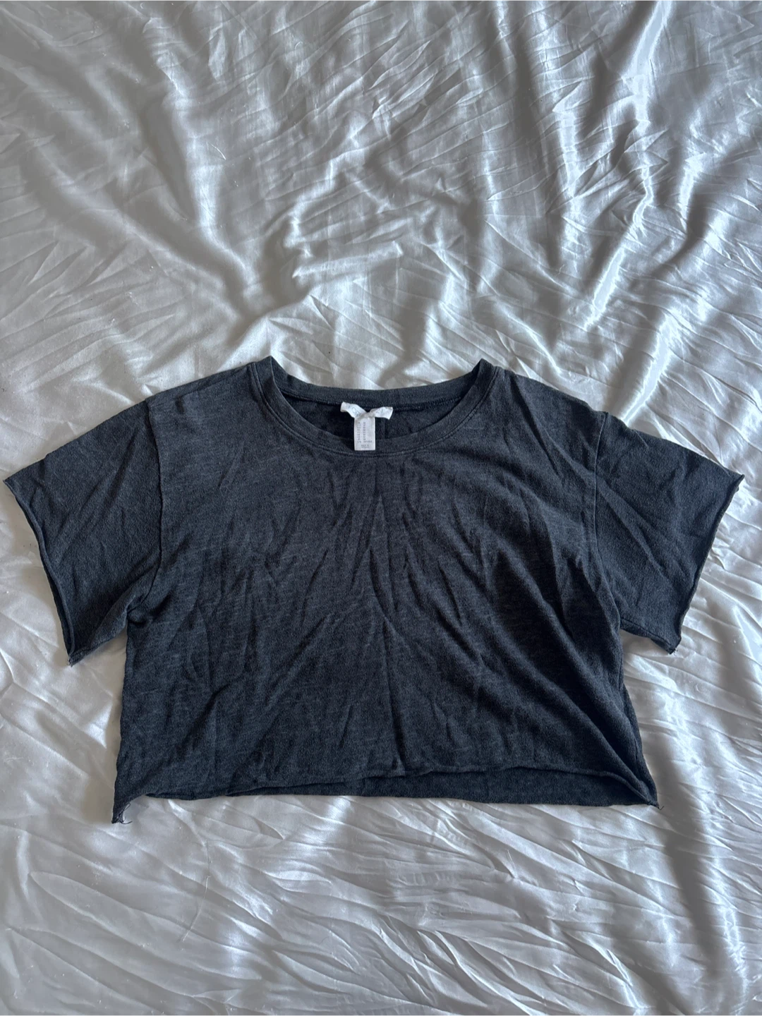 Forever 21 Grey Cropped T-Shirt