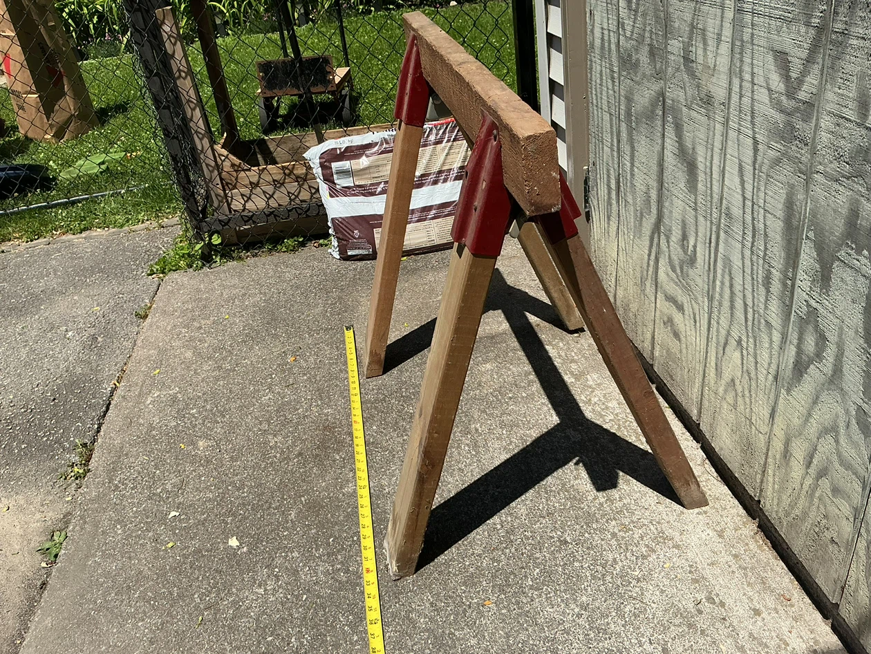 Strong Durable Wooden Sawhorse with Metal Brackets - photo 3