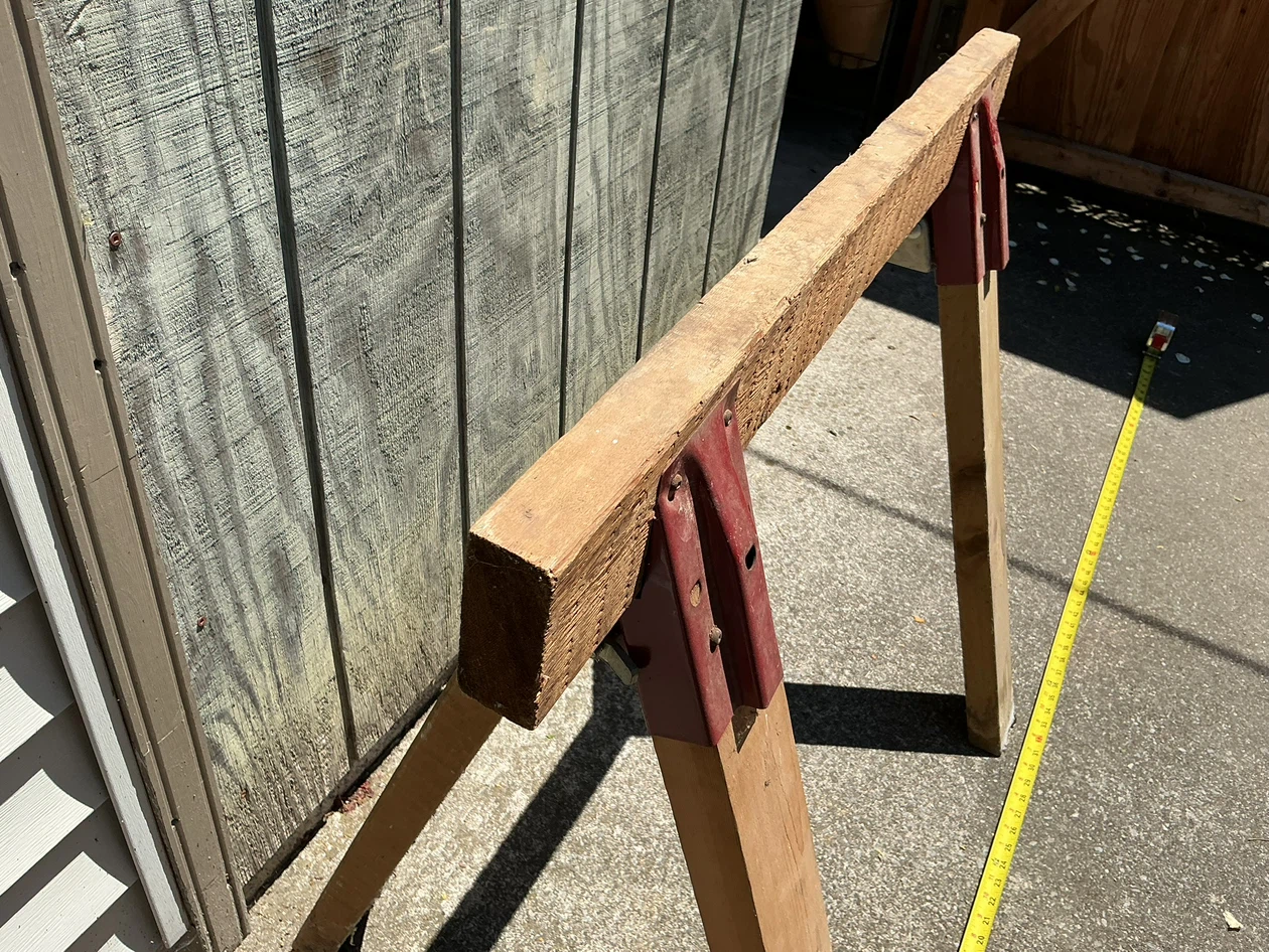 Strong Durable Wooden Sawhorse with Metal Brackets - photo 4