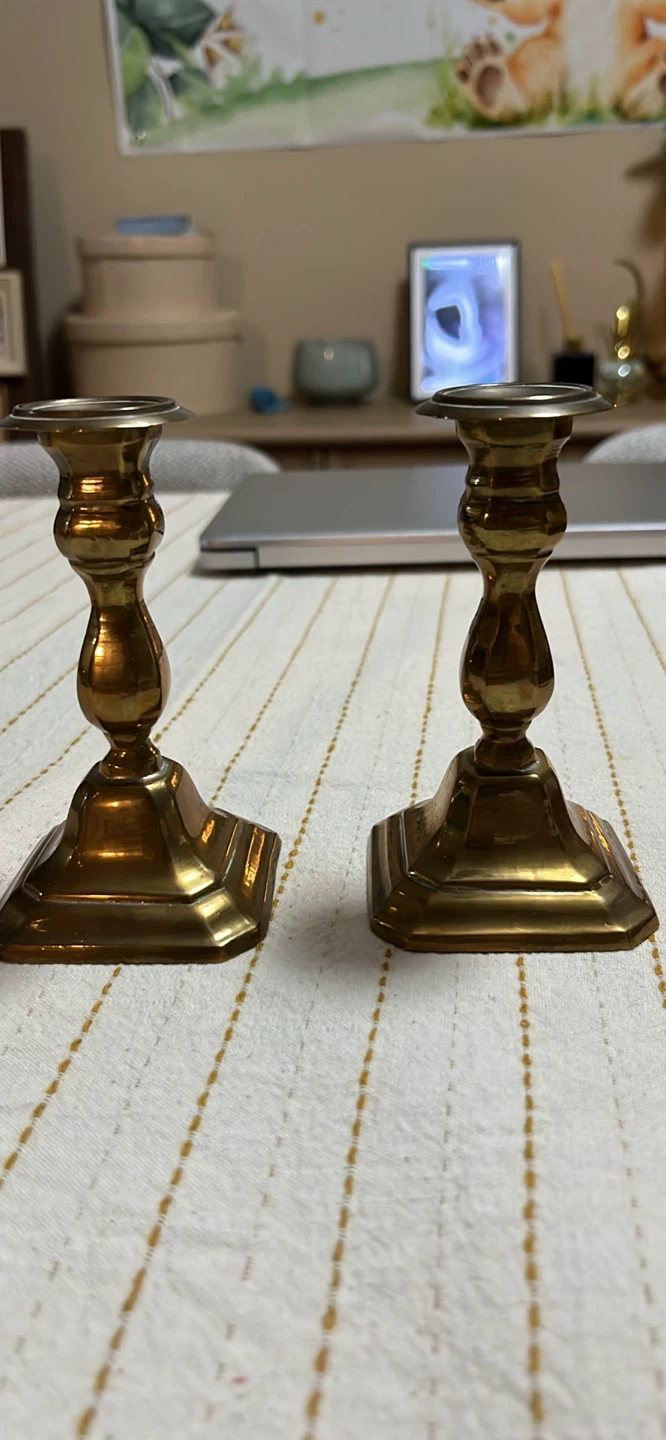 Brass Candlesticks Pair - photo 3