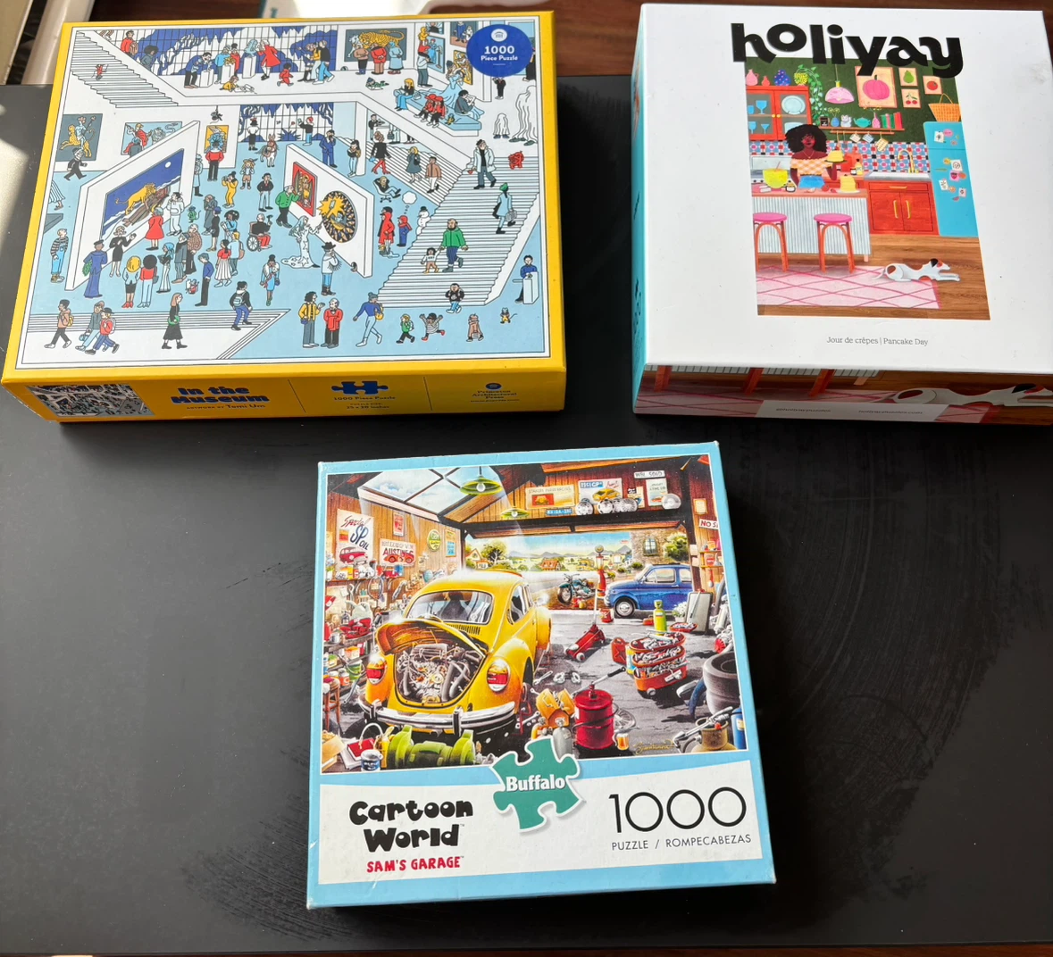 3 x 1,000 piece jigsaw puzzles