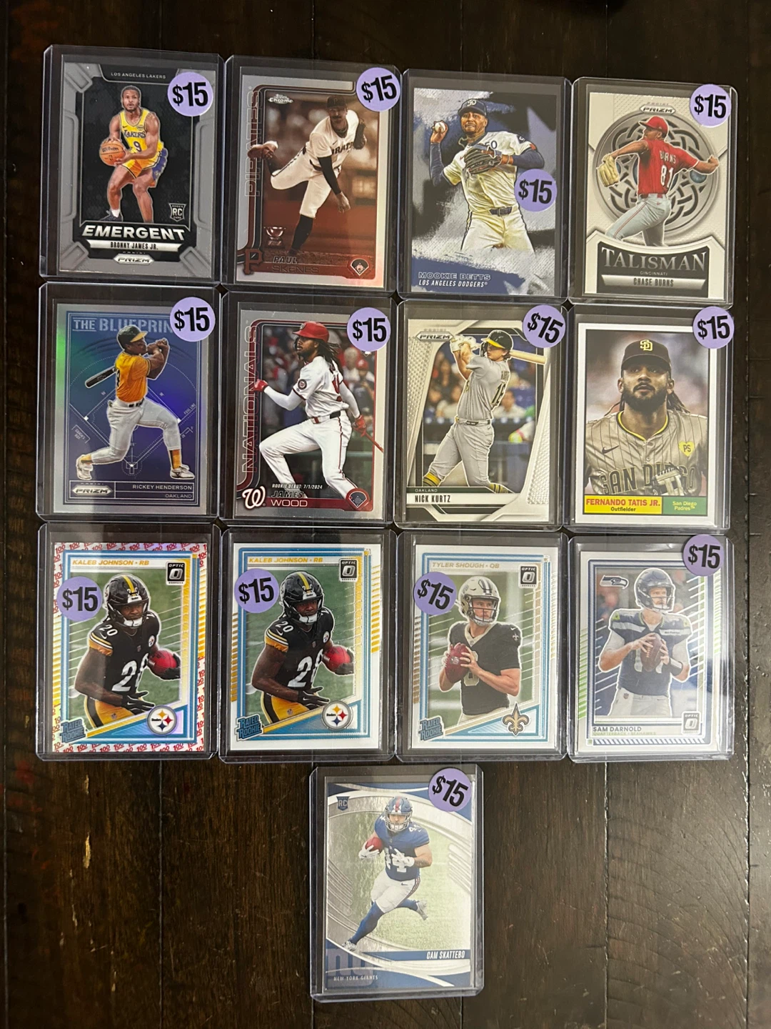 NBA and MLB Trading Cards - Assorted Players