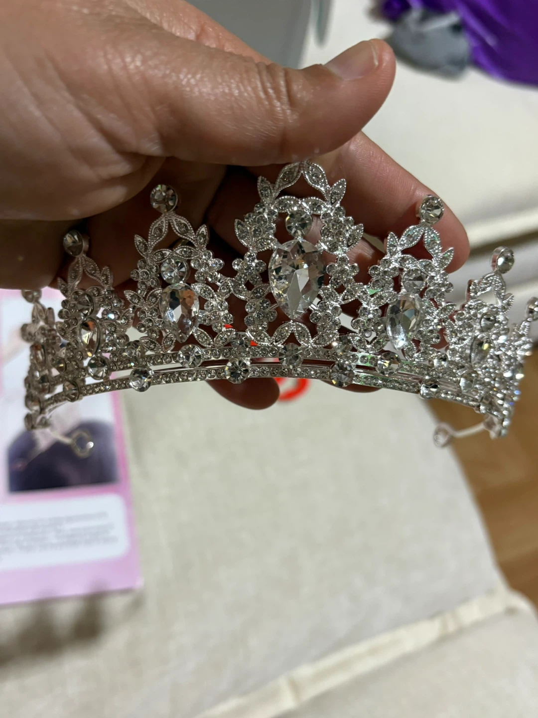 Sparkling Rhinestone Tiara Crown - photo 3