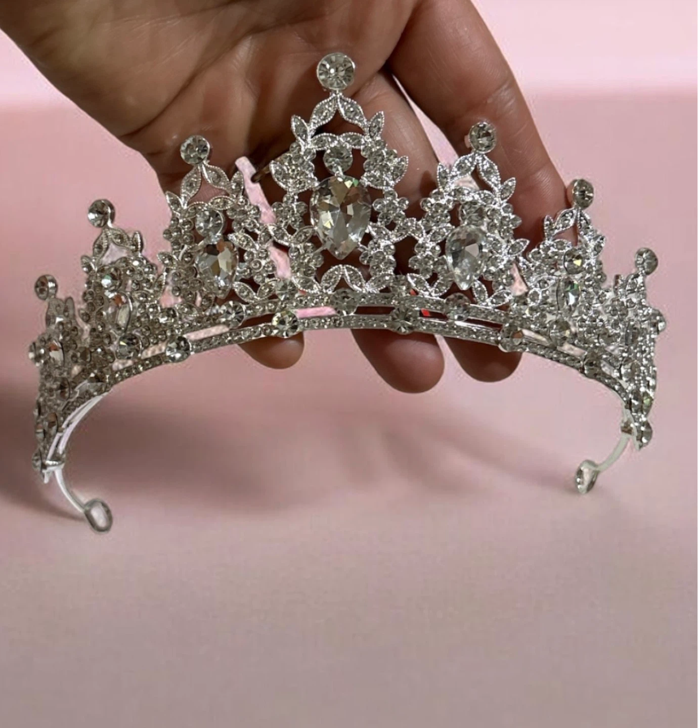 Sparkling Rhinestone Tiara Crown - photo 2