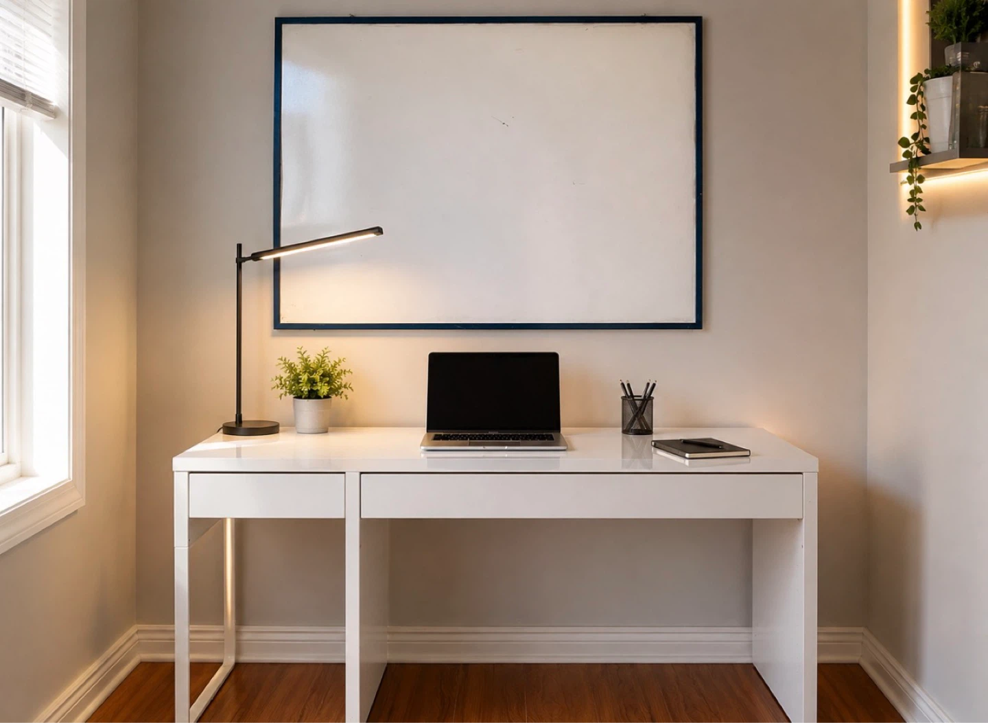 IKEA two drawer computer table with Whiteboard