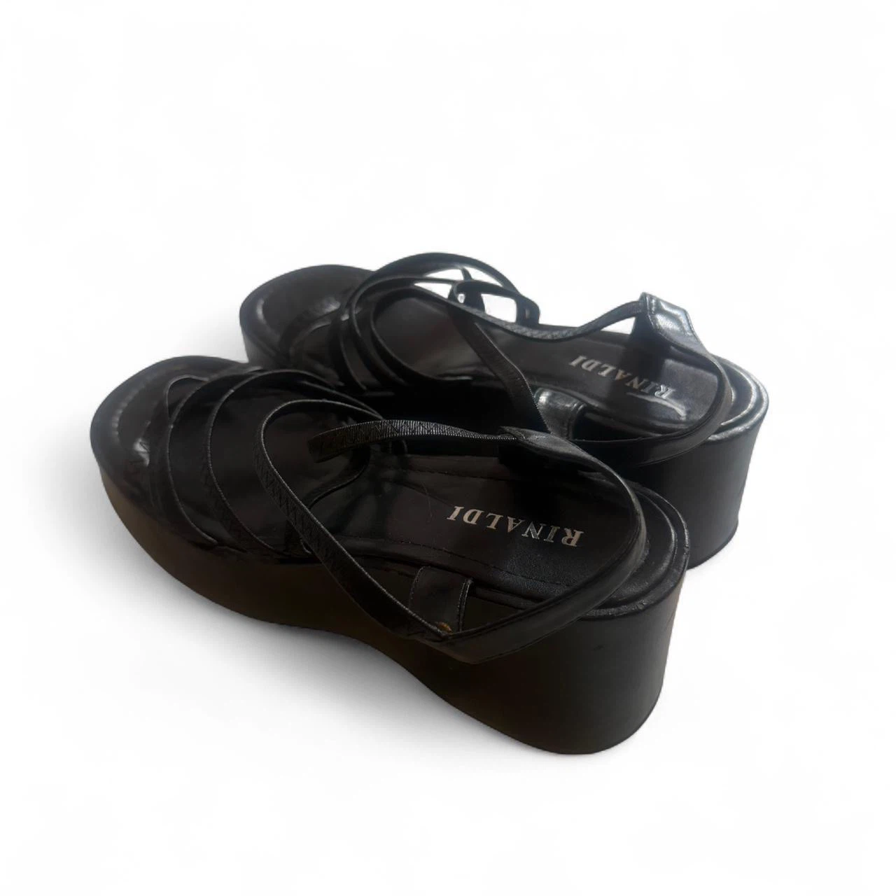 Rinaldi Black Platform Wedge Sandals - photo 2