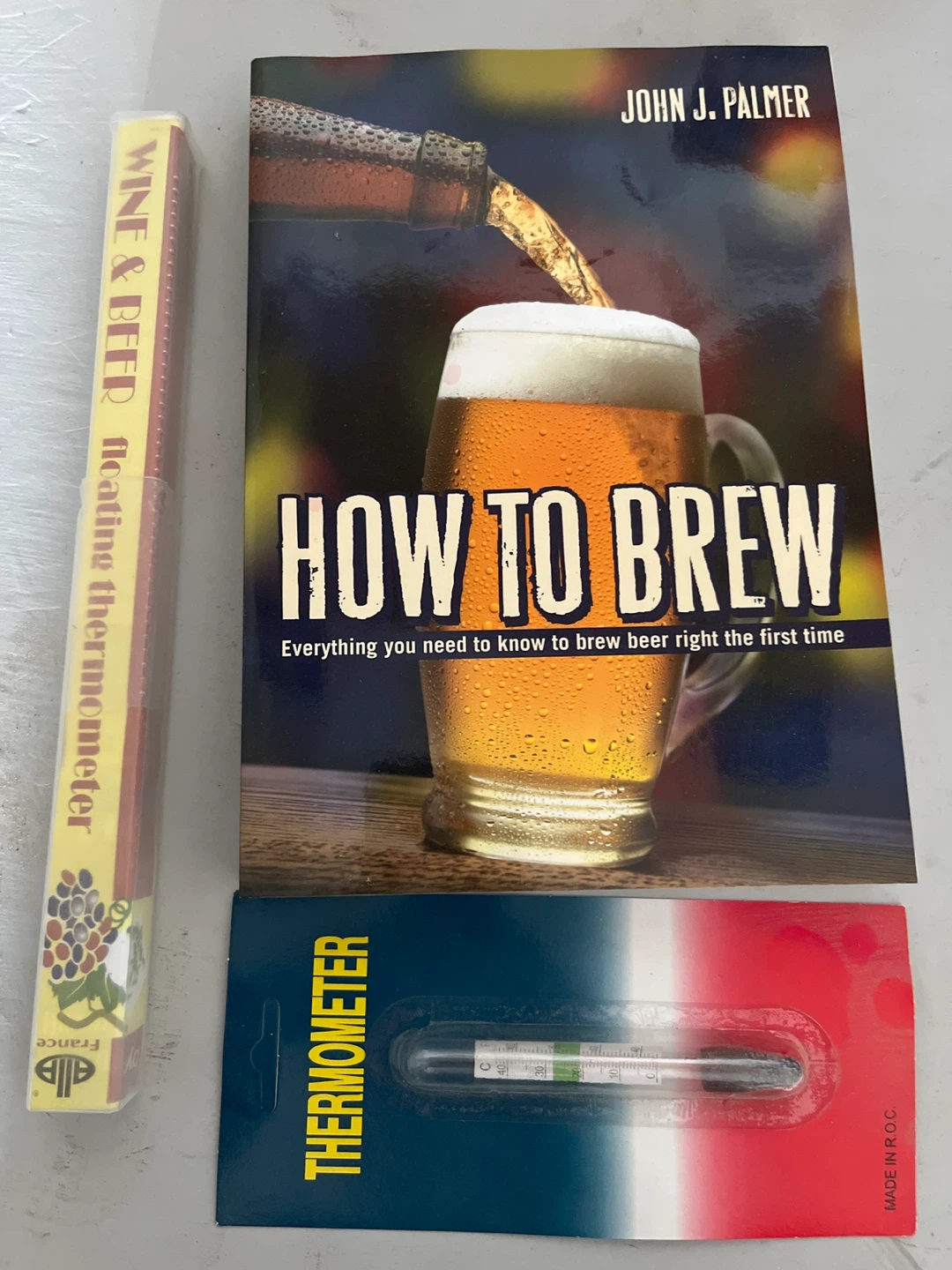 How to Brew Book by John J. Palmer with Floating Thermometer