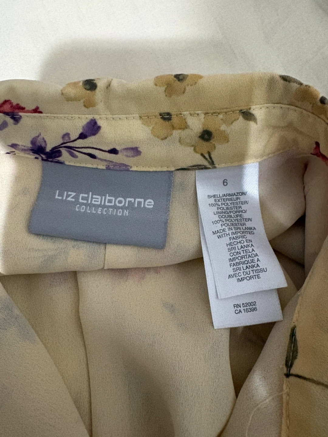 Liz Claiborne Collection Floral Button-Up Midi Dress Size 6 - photo 3