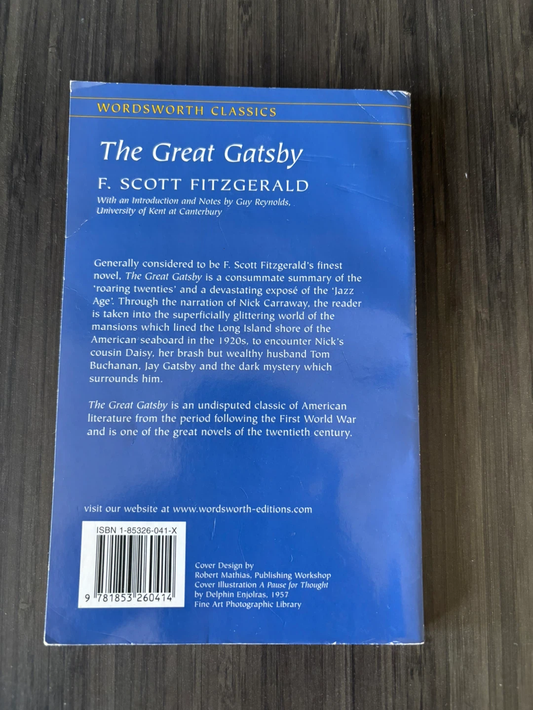 The Great Gatsby Wordsworth Classics Paperback Book - photo 2