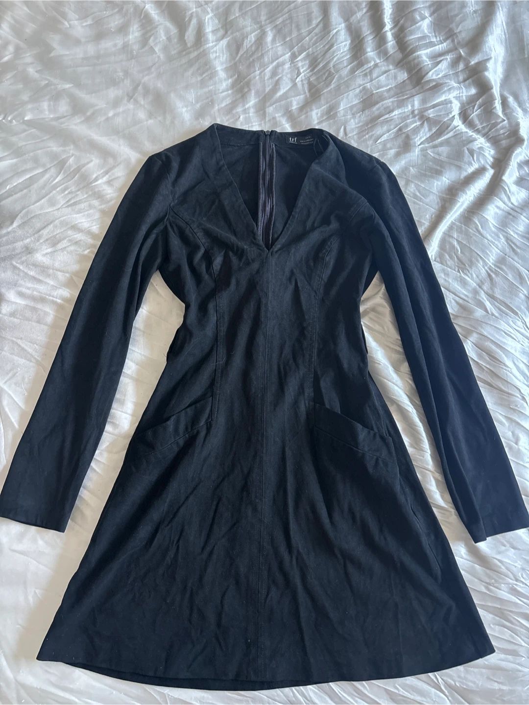 ZARA TRF Black Long Sleeve Dress