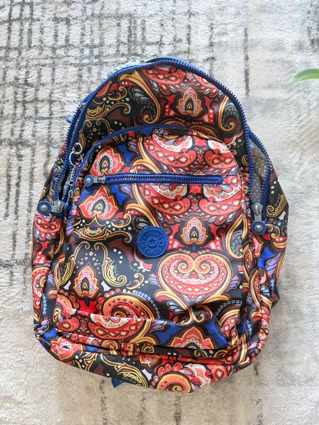 Kipling Backpack - Colourful Paisley Print