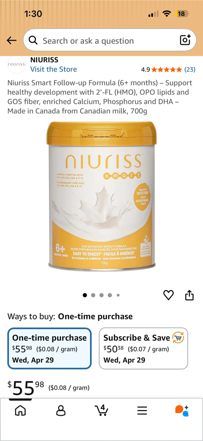 Niuriss Smart Follow-up Formula (6+ months) 700g