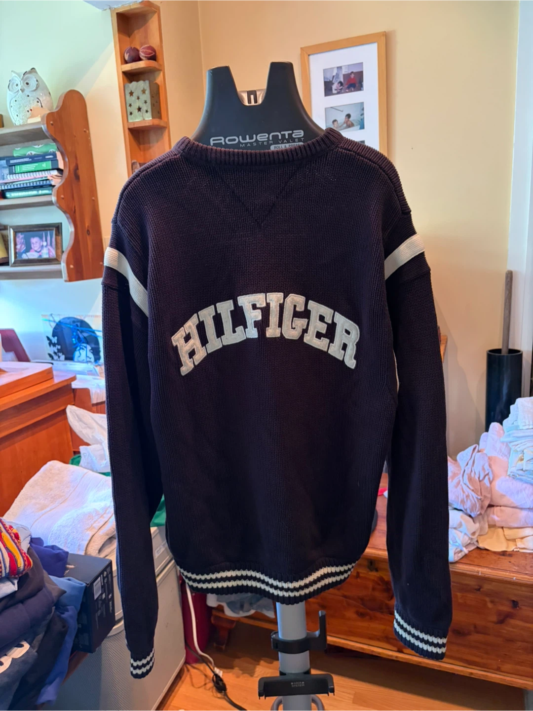 Tommy Hilfiger Navy Blue Cotton Sweater - photo 2