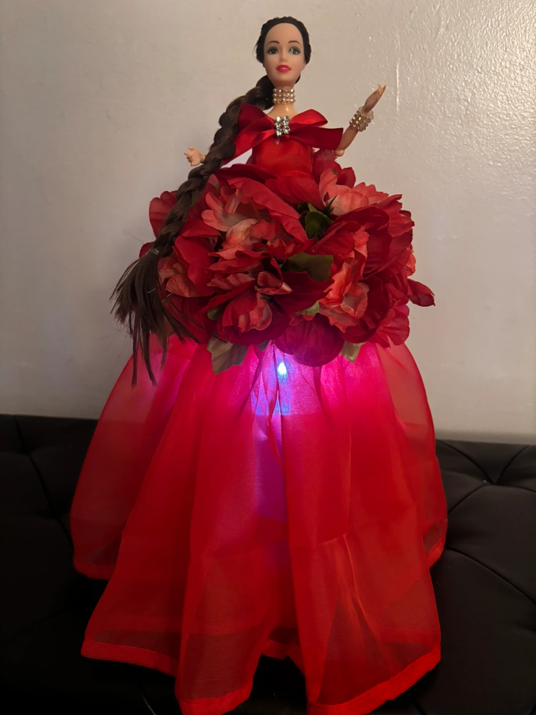 Set of 3 Decorative Dolls with Floral Dresses