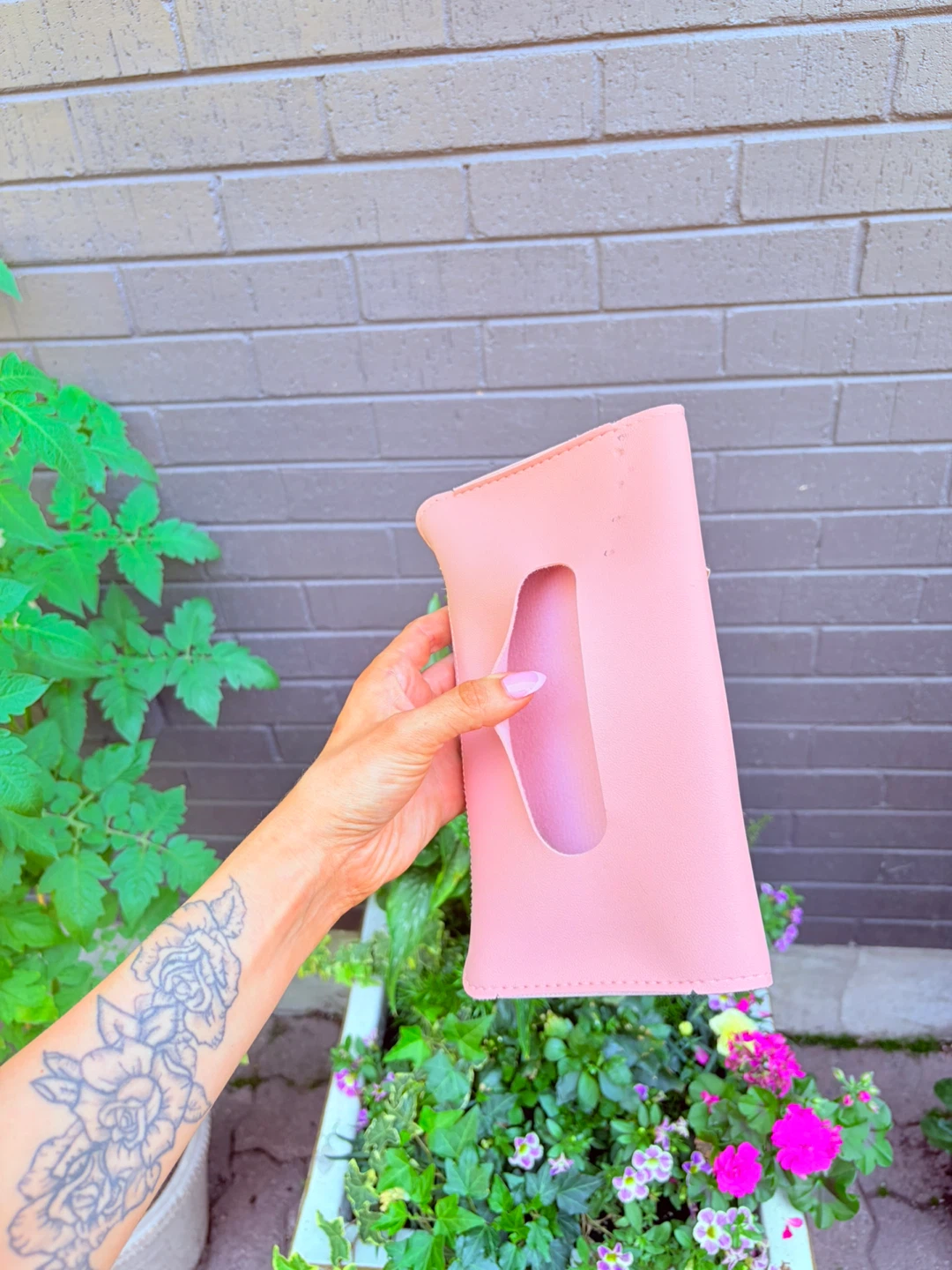 Pink Visor Tissue Holder