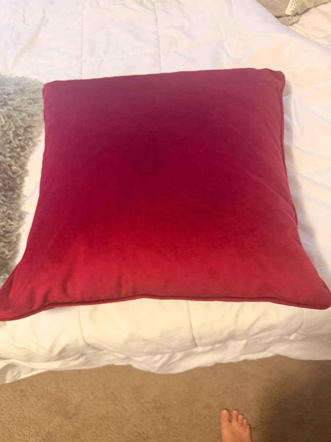 Red Velvet Throw Pillow