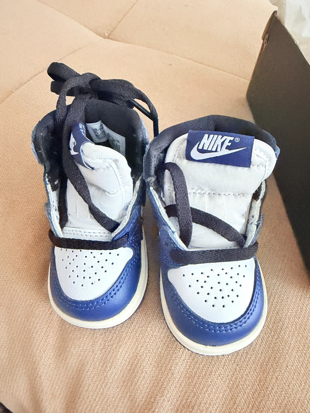Jordan 1 Retro High OG (TD) Midnight Navy Sneakers Size 2C - photo 2