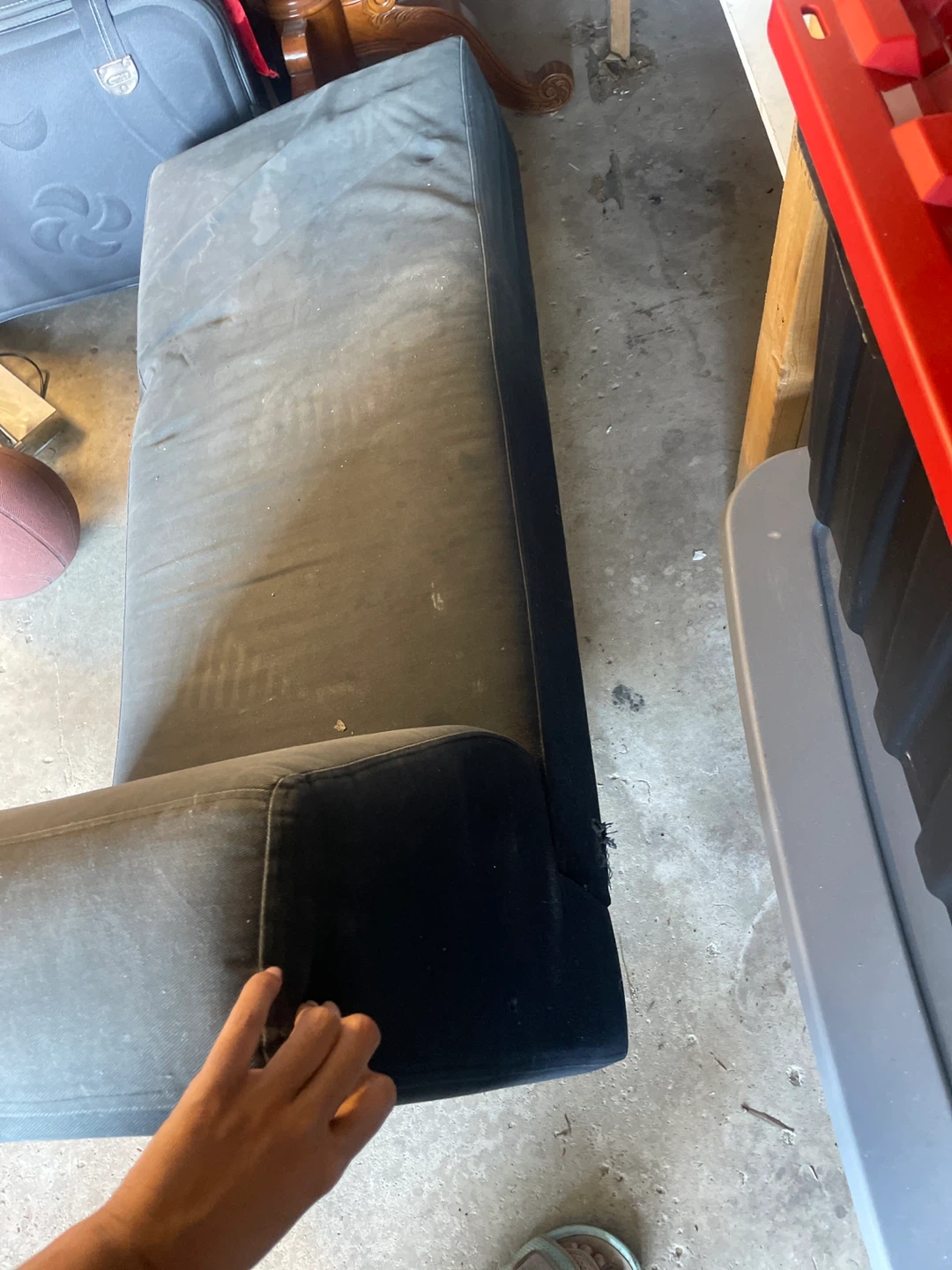 Black Chaise Lounge Sofa - photo 2