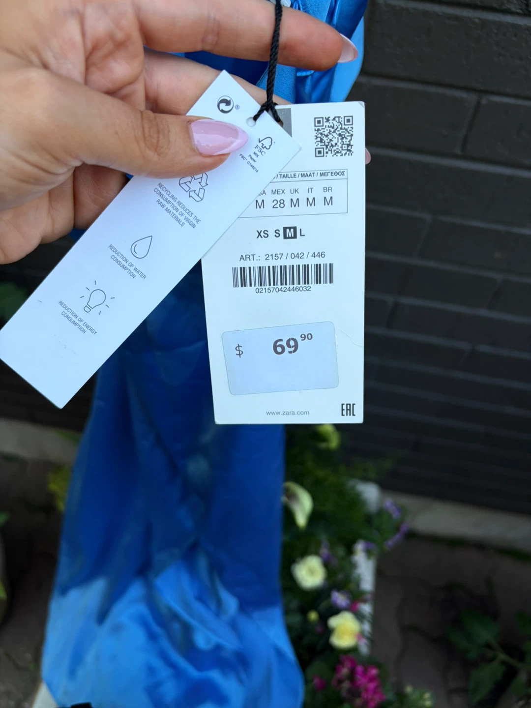 Zara Blue Cut-Out Maxi Dress - photo 2
